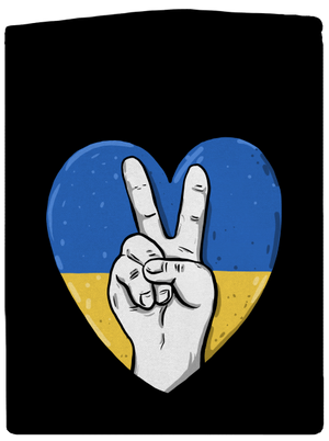 Ukrajina - Mier dámska mikina na zips Black