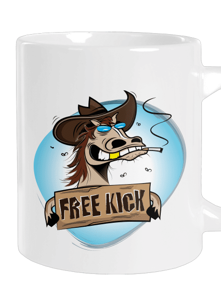 Free kick veľký hrnček White