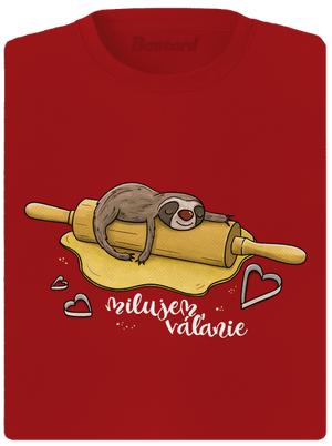 Milujem váľanie dámske športové tričko Red Mal