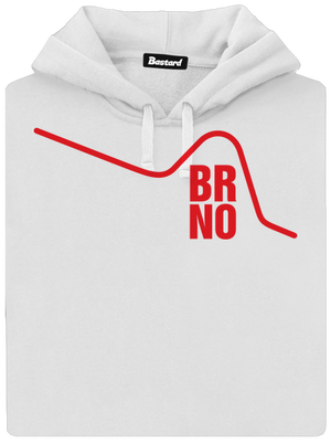 Brno dámska mikina klokanka White