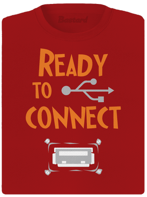 USB pripojenie dámske športové tričko Red Mal