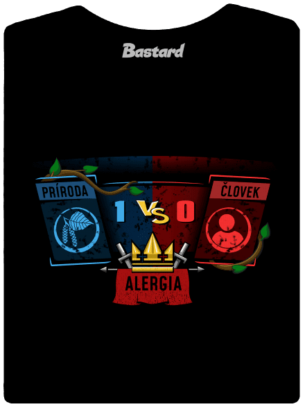 Príroda vs. človek dámske tričko Black