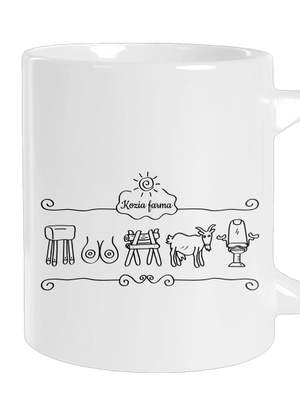 Kozia farma veľký hrnček White