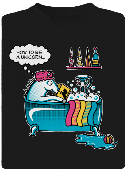 Ako sa stať jednorožcom detské športové tričko Black