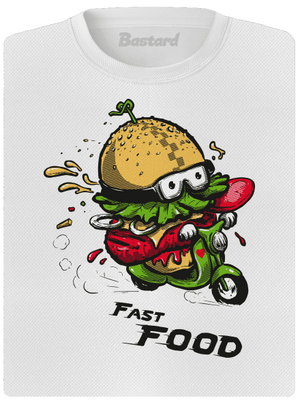 Fast Food dámske športové tričko White