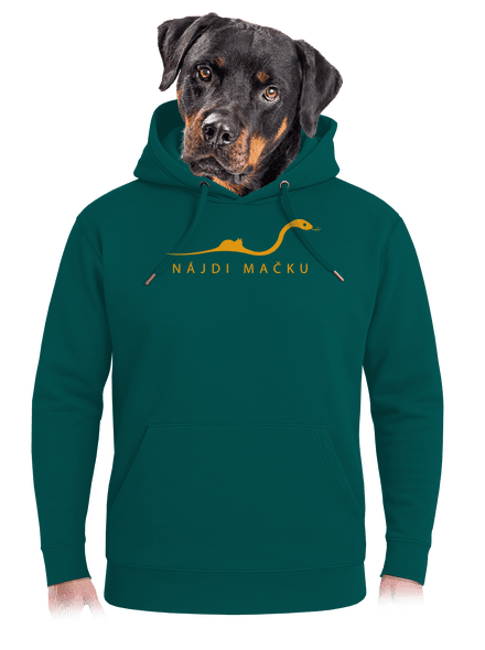 Nájdi mačku unisex mikina premium Emerald Green