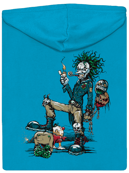 Evil Clown dámska mikina na zips Blue Atol