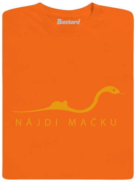 Nájdi mačku pánske tričko Orange