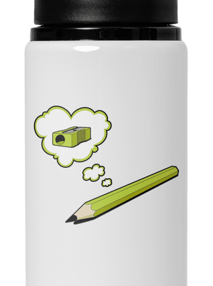 Ceruzka a Strúhatko flaša na vodu White