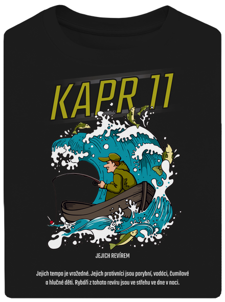 Kapor 11 unisex tričko oversized Black
