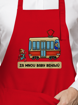 Za mnou baby behajú zástera Red