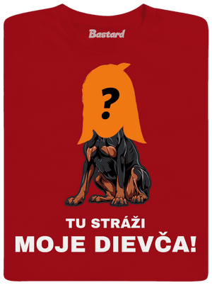 Tu strážim ja pánske dlhý rukáv Red