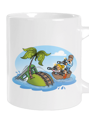 Ostrov železnice veľký hrnček White