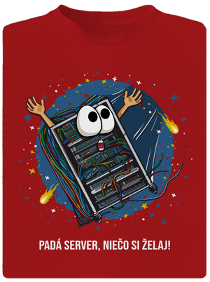Padá server pánske športové tričko Red Mal