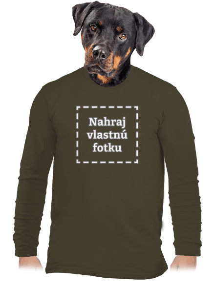 Vlastná potlač pánske dlhý rukáv Urban Khaki