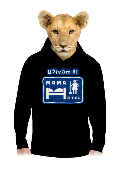 Mama Hotel detská mikina klokanka Black