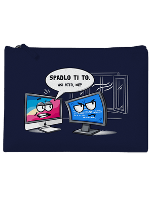 Mac vs. Windows taštička French Navy