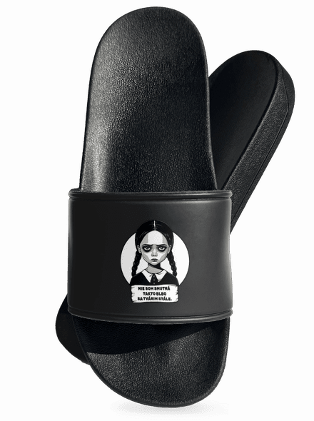 Nie som smutná šľapky Black
