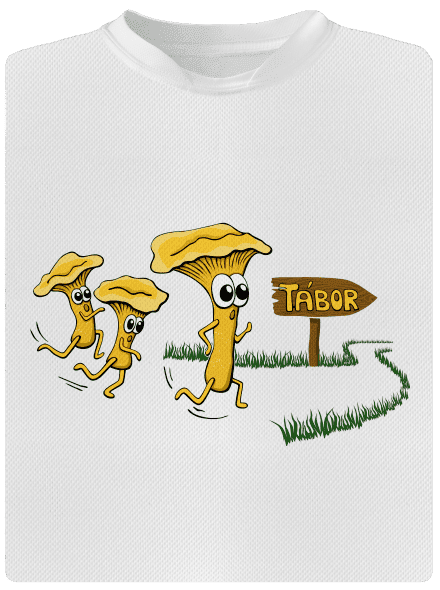 Beží líšky k táboru pánske športové tričko White