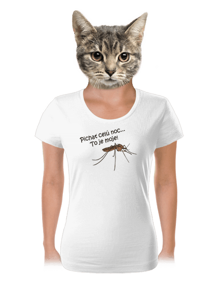 Komár s výdržou dámske tričko White