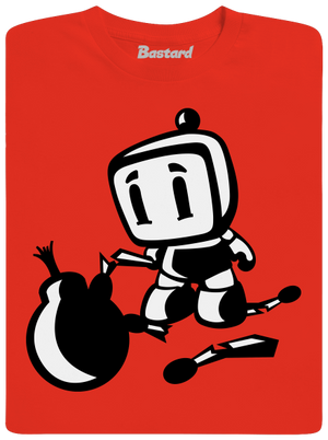 Bomberman pánske tričko Fiery Red
