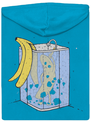 Banán v sprche dámska mikina na zips Blue Atol