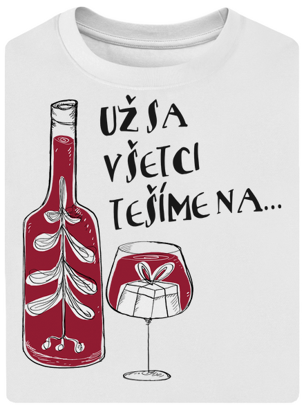 Vianoce vo víne unisex tričko oversized White