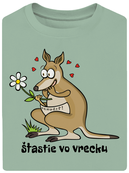 Šťastie vo vrecku unisex tričko oversized Sage