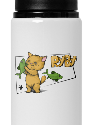 Mačací horoskop: Ryby flaša na vodu White