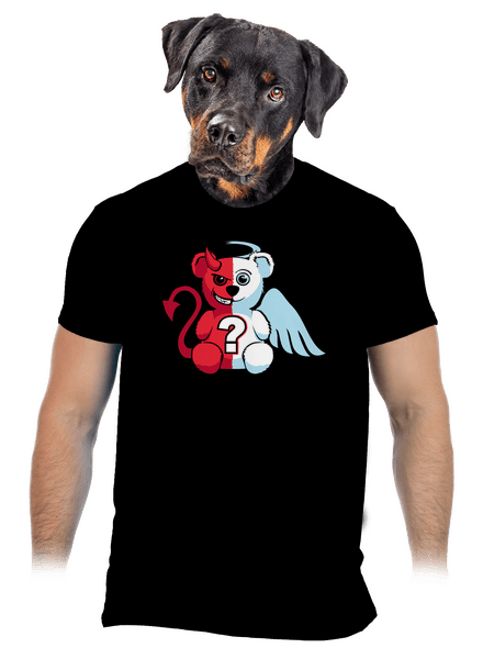 Anjel vs. diabol pánske tričko Black