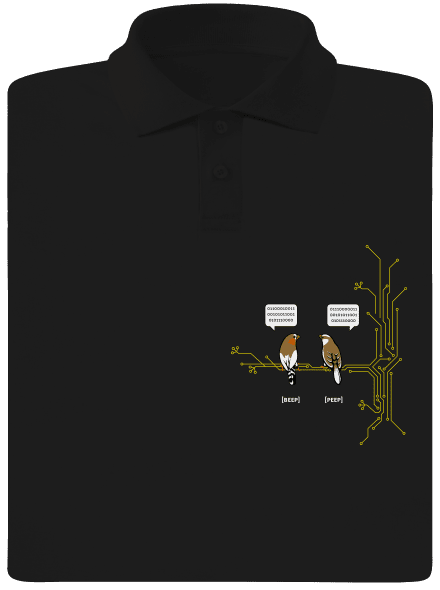 Beep and Peep pánska polokošeľa Black
