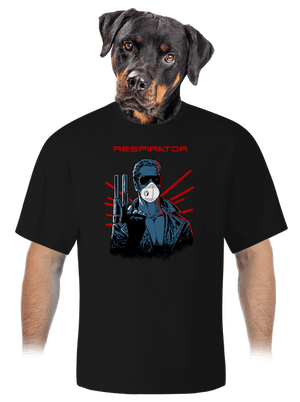 Respirátor unisex tričko oversized Black