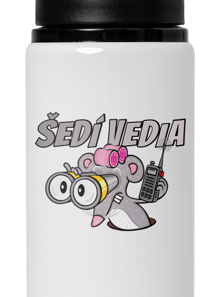 Šedí vedia - myš flaša na vodu White
