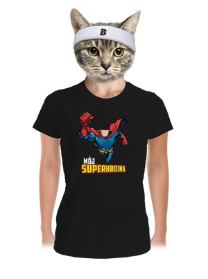 Môj superhrdina dámske športové tričko Black