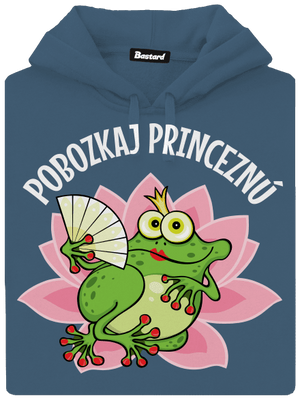 Pobozkaj princeznú a princa dámska mikina klokanka Denim
