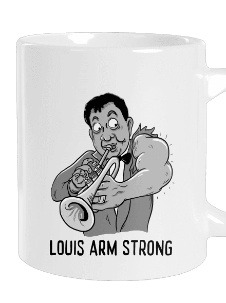 Louis Armstrong veľký hrnček White