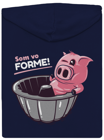 Vo forme pánska mikina na zips Navy