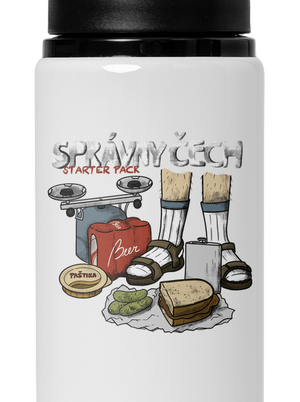 Správny Čech flaša na vodu White