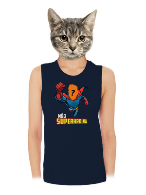 Môj superhrdina dámske tielko voľné Navy