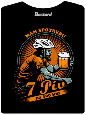 Spotreba 7 na 100 dámske tričko Black