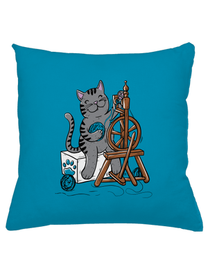 Mačka pradie vankúš Blue Turquoise