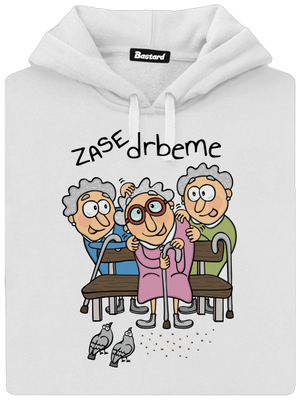 Zase drbeme dámska mikina klokanka White