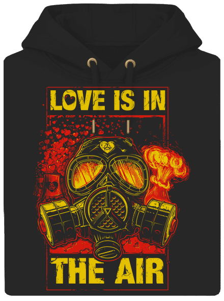 Love is in the Air unisex mikina premium Dark Black