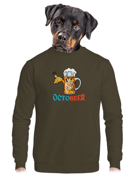 Octobeer unisex mikina bez kapucne Urban Khaki