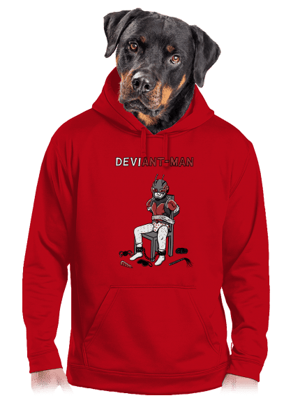 DeviAnt-man pánska mikina klokanka Red
