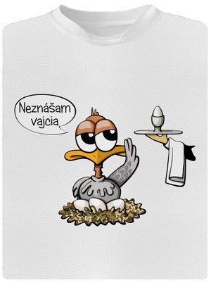 Neznášam vajcia pánske športové tričko White