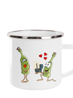 Láska k vínu plecháčik White