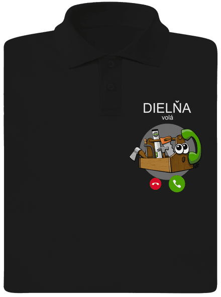 Dielňa volá pánska polokošeľa Black
