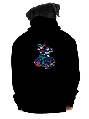 Malá mořská vína pánska mikina na zips Black