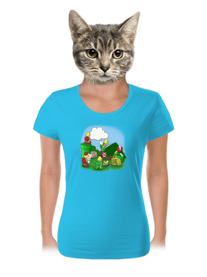 Ako sa stavia nový level? dámske tričko Blue Atol